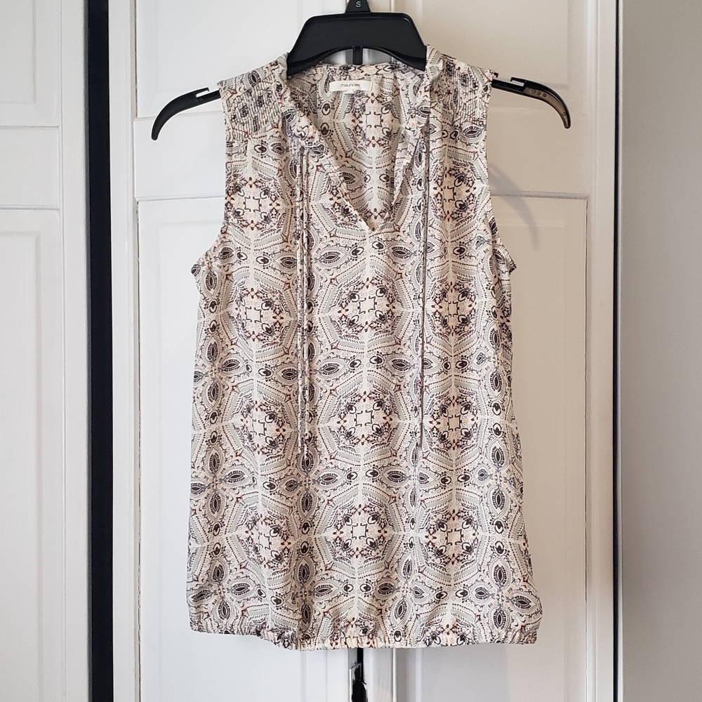 Maurices, elastic bottom blouse